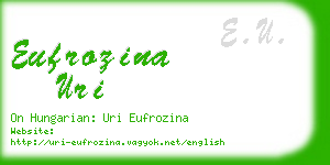 eufrozina uri business card